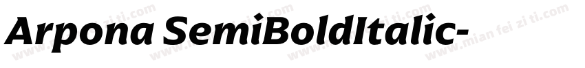 Arpona SemiBoldItalic字体转换